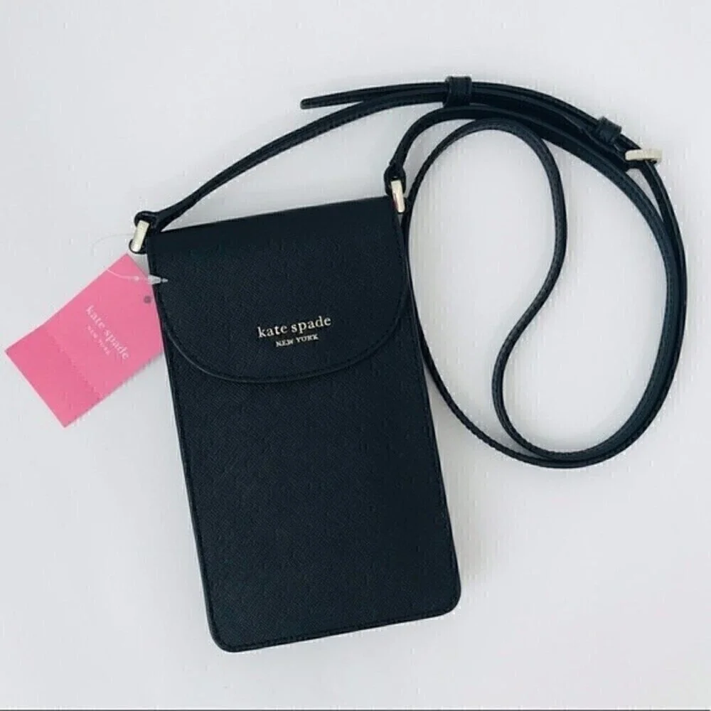 New! Kate Spade Staci North South Leather Cameron Flap Phone Crossbody Bag